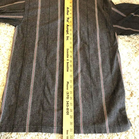 Knights Sportswear XXL SS Polo Gray Striped - Picture 6 of 6